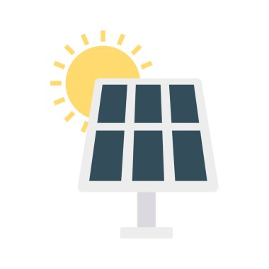 Renk enerji düz vektör simgesi