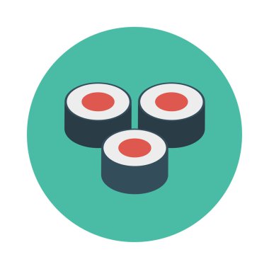 Suşi deniz ürünleri yemek vektör çizim 