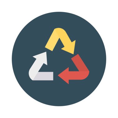 Renk enerji düz vektör simgesi