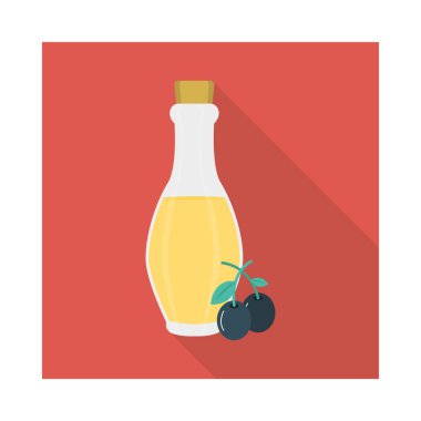 suyu şişe düz simgesi, vektör, illüstrasyon