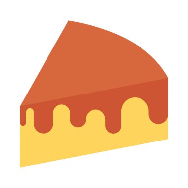 tatlı kek düz simgesi, vektör, illüstrasyon