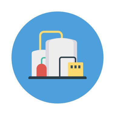 Renk enerji düz vektör simgesi