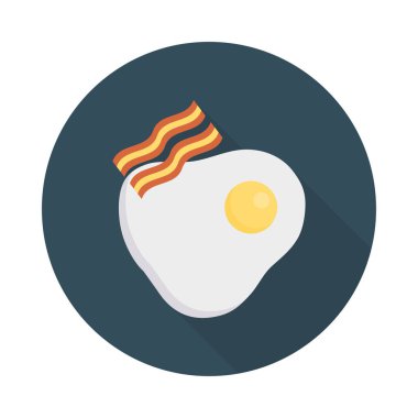 sarısı omlet yumurta vektör çizim 