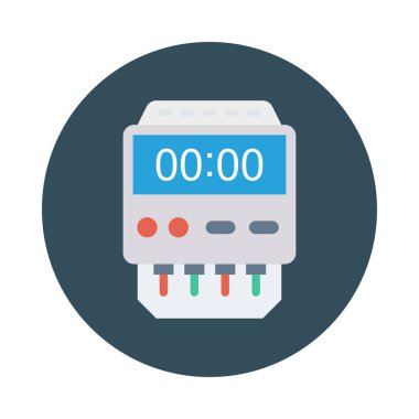 Renk enerji düz vektör simgesi