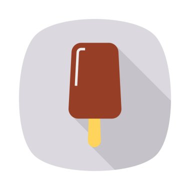 tatlı dondurma düz simgesi, vektör, illüstrasyon 