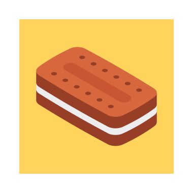 Bisküvi Kurabiye yemek vektör çizim 