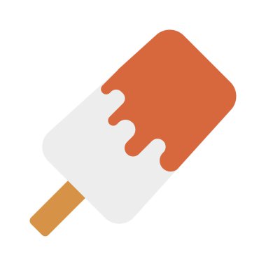 tatlı dondurma düz simgesi, vektör, illüstrasyon 