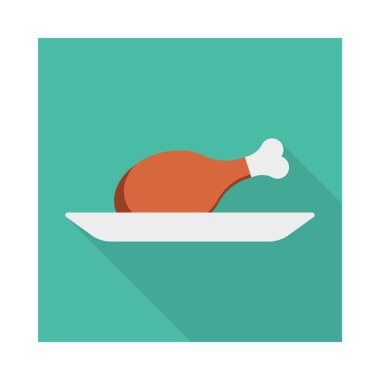 bacak parça tavuk gıda vektör çizim 