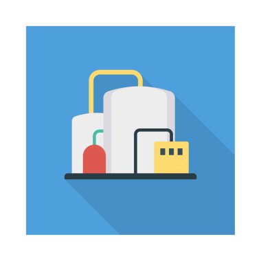 Enerji düz vektör simgesi