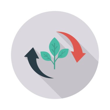 Enerji düz vektör simgesi