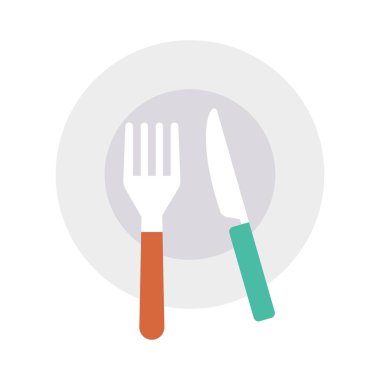 çatal tabak bıçak vektör çizim 