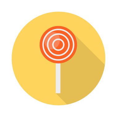 lolipop şeker düz simgesi, vektör, illüstrasyon