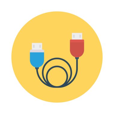 Enerji düz vektör simgesi