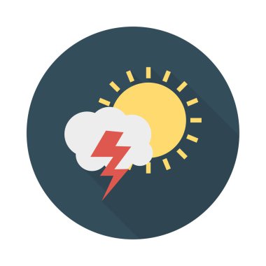 Enerji düz vektör simgesi