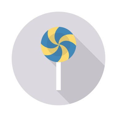 lolipop şeker düz simgesi, vektör, illüstrasyon