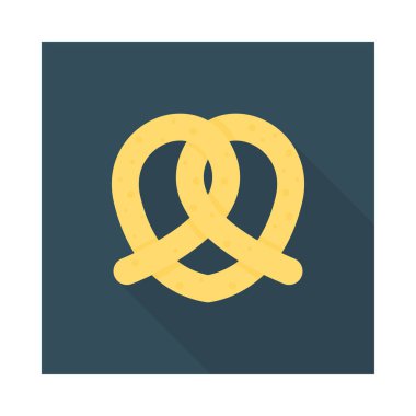 tatlı tuzlu kraker düz simgesi, vektör, illüstrasyon