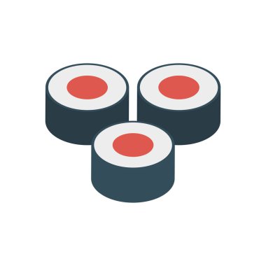 Suşi deniz ürünleri yemek vektör çizim 