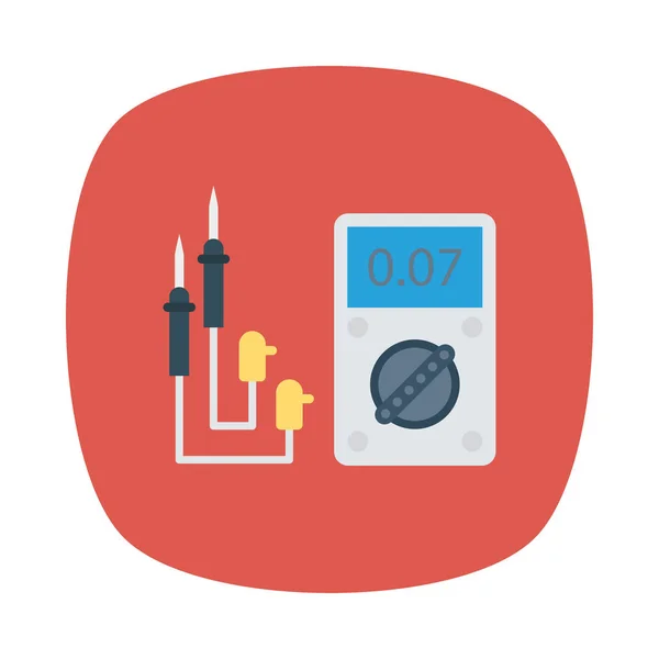 Ampere Voltímetro Calibre Vetor Ilustração — Vetor de Stock