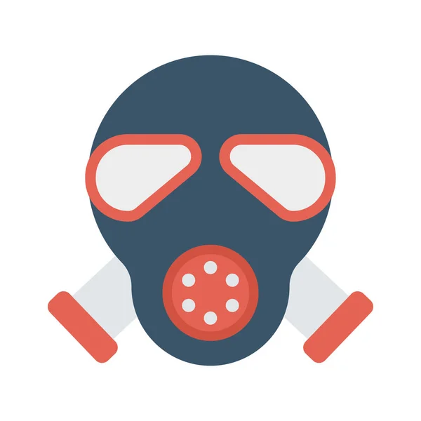 Respirator Mask Flat Icon Isolated White Background Vector Illustration — Stock Vector