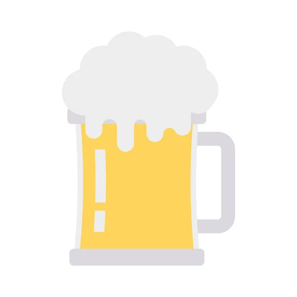 Beer Drink Mug Vector Illustration — Stock Vector