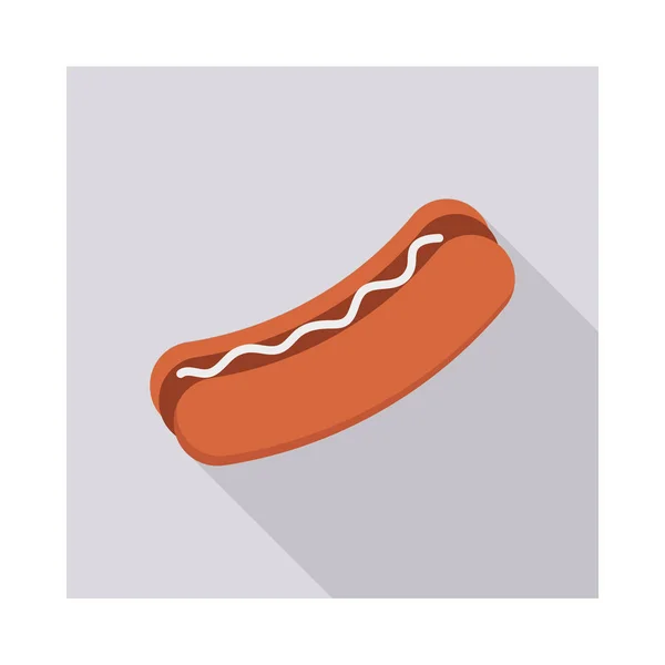 Ilustracja Wektorowa Hot Dog Kiełbasy Fast Food — Wektor stockowy