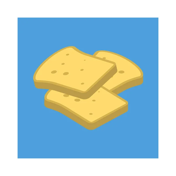 Chléb Krajíc Pekárna Vektorové Ilustrace — Stockový vektor
