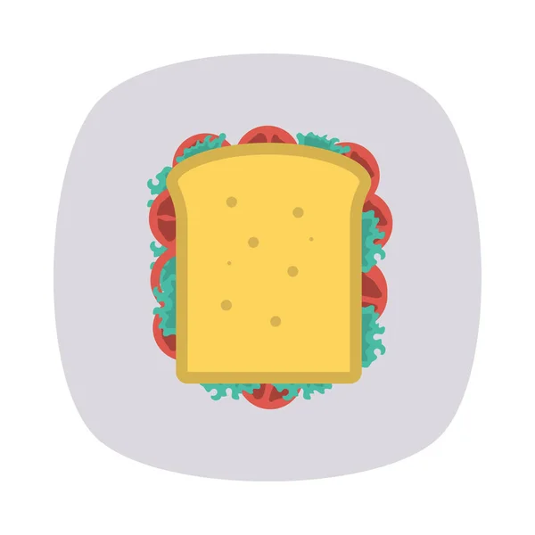 Sandwich Fast Food Brot Vektor Illustration — Stockvektor