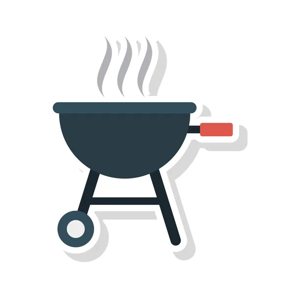 Barbecue Grillé Illustration Vectorielle Chaude — Image vectorielle