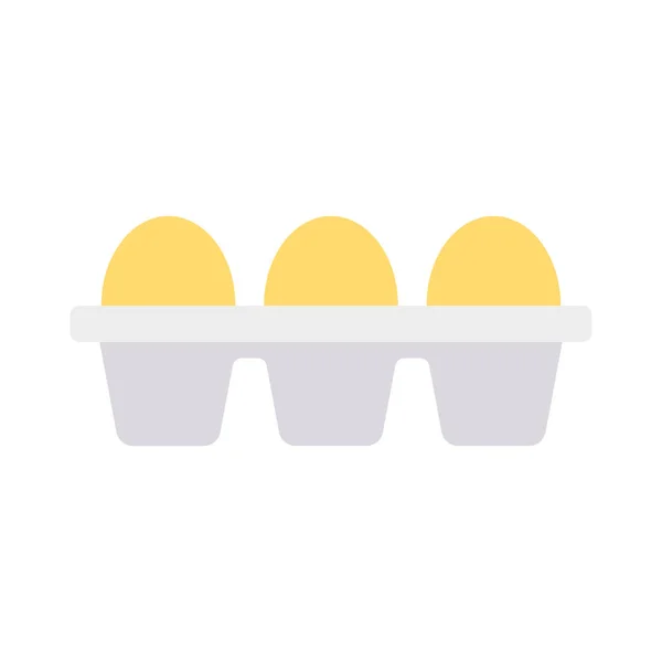 Egg Egg Tray Food Vector Illustration — Stock Vector