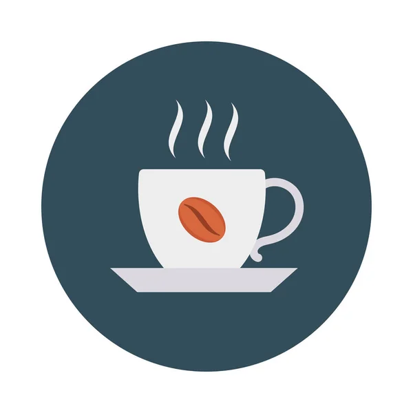 Taza Café Icono Plano Vector Ilustración — Archivo Imágenes Vectoriales