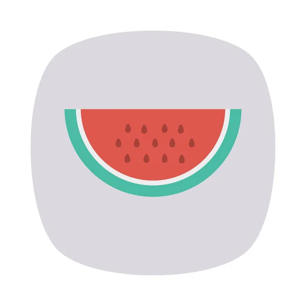 stock vector sweet watermelon fruit flat icon , vector, illustration