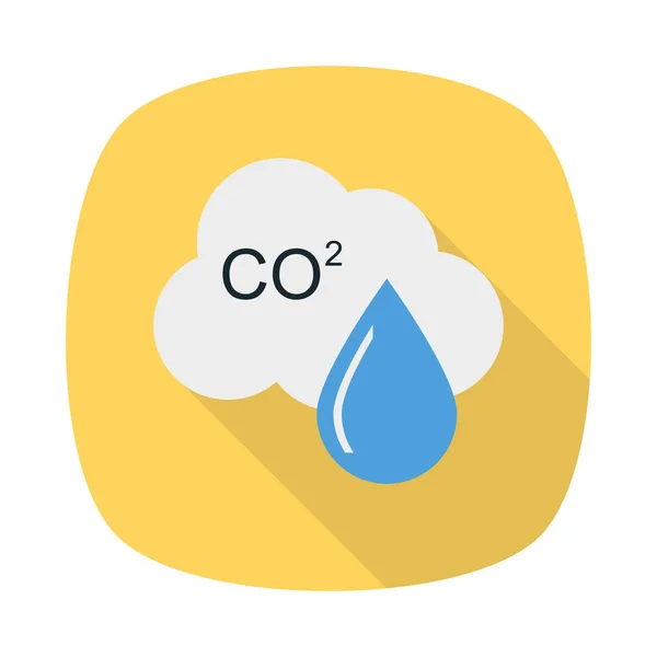 Carbon Dioxide Cloud Drop Vector Illustration — Stock Vector