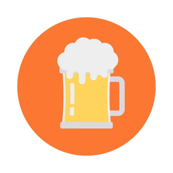 Beer Drink Mug Vector Illustration — Stock Vector