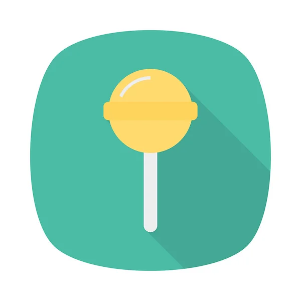 Lollipop Dulce Icono Plano Vector Ilustración — Vector de stock