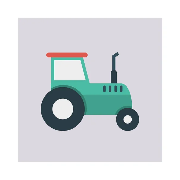 Traktor Flat Ikonen Vektor Illustration Odling — Stock vektor