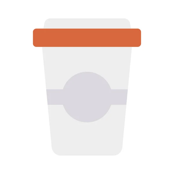 Kaffeetasse Flaches Symbol Vektor Illustration — Stockvektor