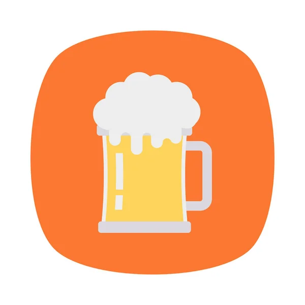 Bière Boisson Tasse Vecteur Illustration — Image vectorielle