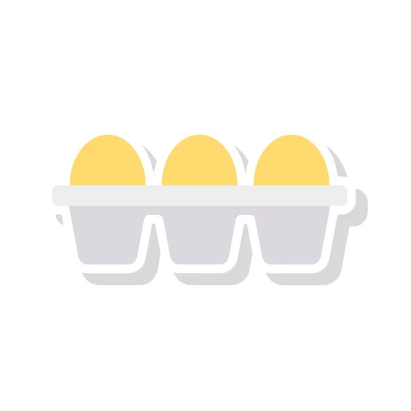 Uovo Vassoio Cibo Vettore Illustrazione — Vettoriale Stock