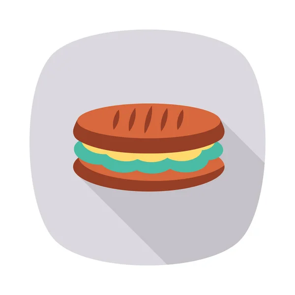 Burger Sandwich Fast Food Vektor Illustration — Stockvektor
