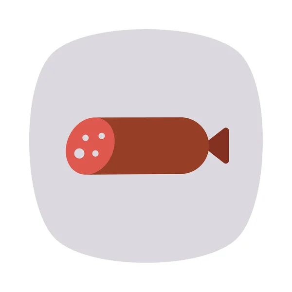 Wurst Hot Dog Food Vektor Illustration — Stockvektor