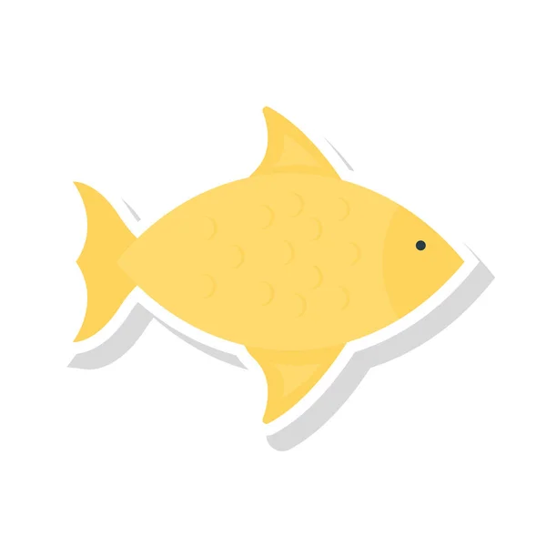 Poisson Fruits Mer Manger Illustration Vectorielle — Image vectorielle