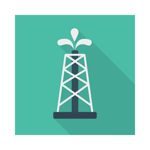 Нафтова Пласка Іконка Ізольована Білому Тлі Вектор Ілюстрація Концепція Промисловості — стоковий вектор