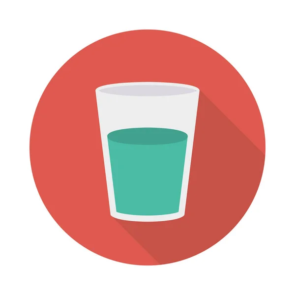 Glass Soda Flat Icon Vector Illustration — Stock Vector