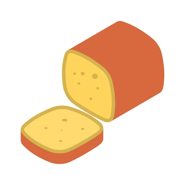 Bread Slice Sweet Vector Illustration — Stock Vector