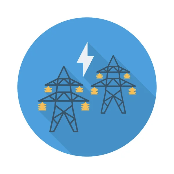 Ícone Vetor Plano Energia Cor —  Vetores de Stock