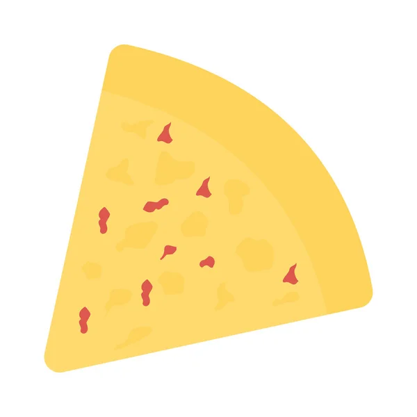 Pizza Slice Snabbmat Vektorillustration — Stock vektor