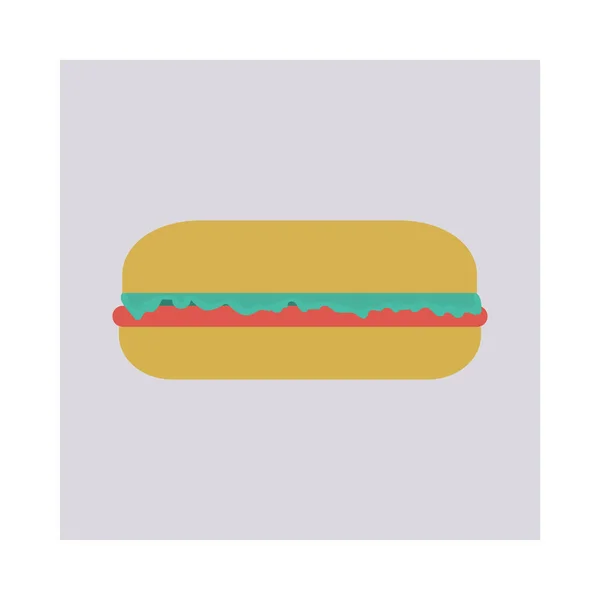 Hamburguesa Comida Rápida Comer Vector Ilustración — Vector de stock