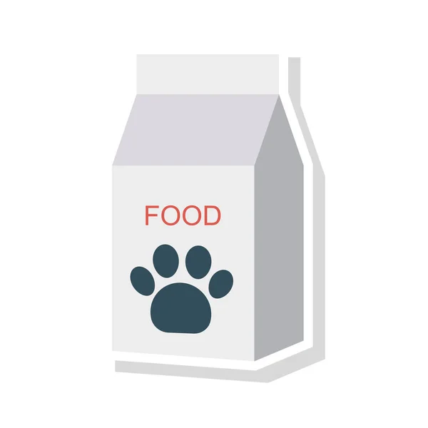 Kutya Élelmiszer Pack Tetra Vektoros Illusztráció — Stock Vector