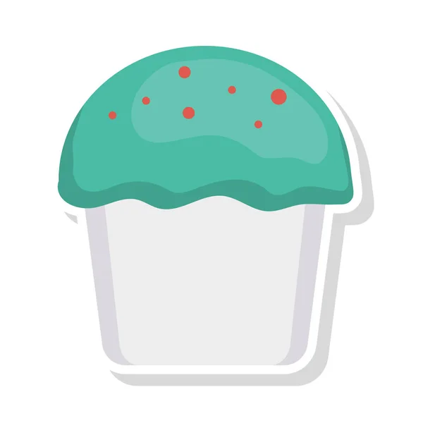 Süße Cupcake Flache Symbol Vektor Illustration — Stockvektor