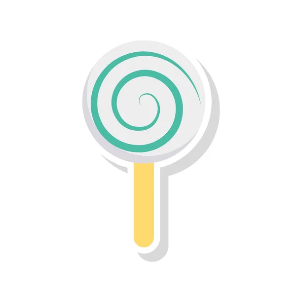 Lollipop Snoep Platte Pictogram Vector Illustratie — Stockvector